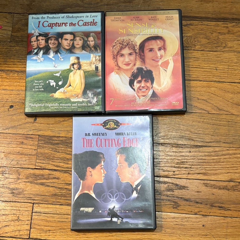 🎬🌹Romance Set: Sense and Sensibility, The Cutting Edge, I Capture the Castle